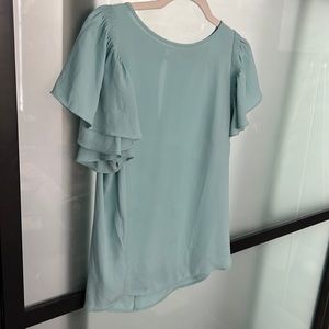 Ann Taylor Loft Flutter-Sleeve Blouse